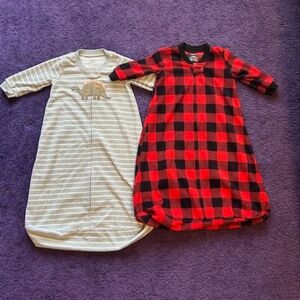 Carter's fleece sleep sacks (x2) - 6-9 Months